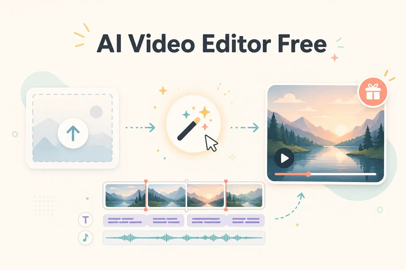 Free AI video editor — Editly free tier 3 exports no watermark