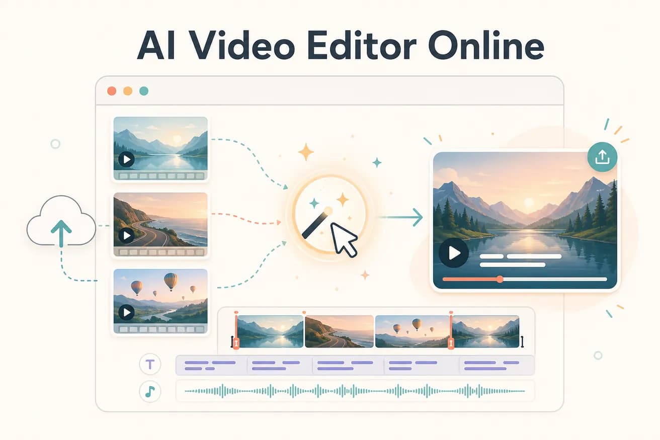 AI video editor online — Editly browser-based prompt editing