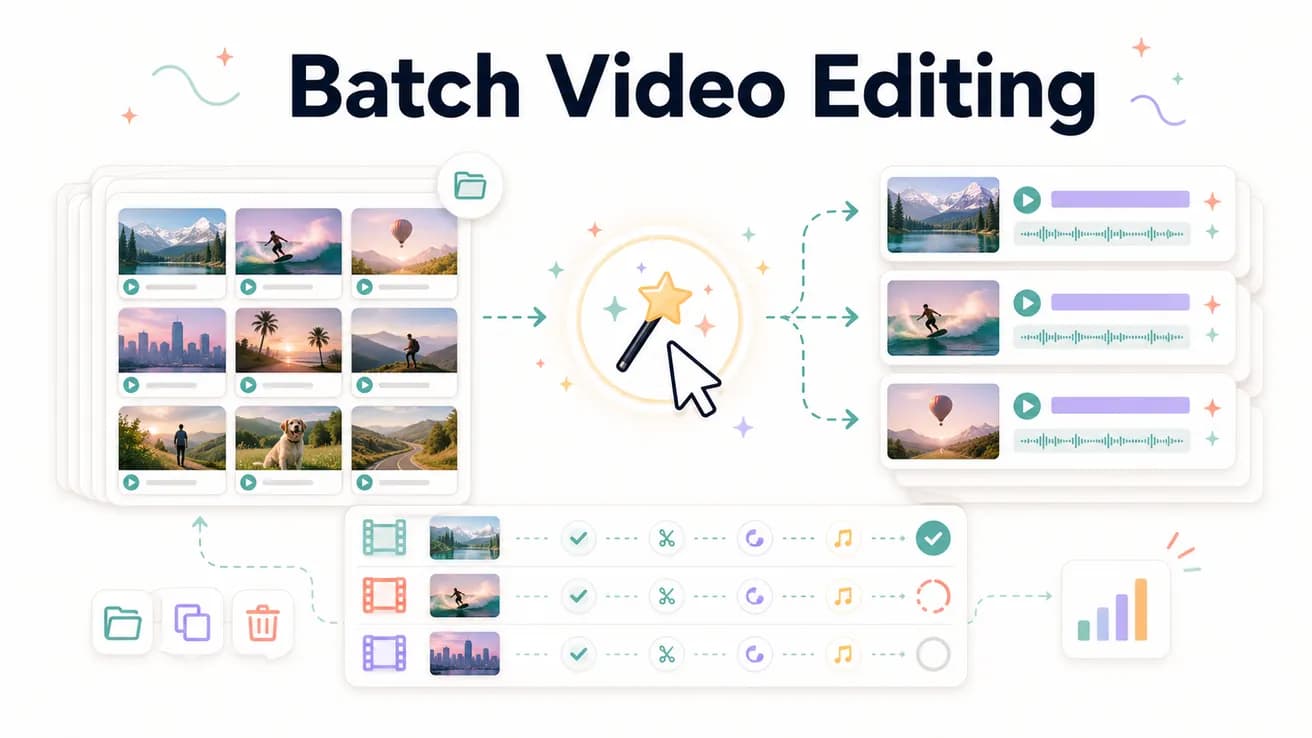 Batch video editing — Editly AI for teams and agencies producing volume content