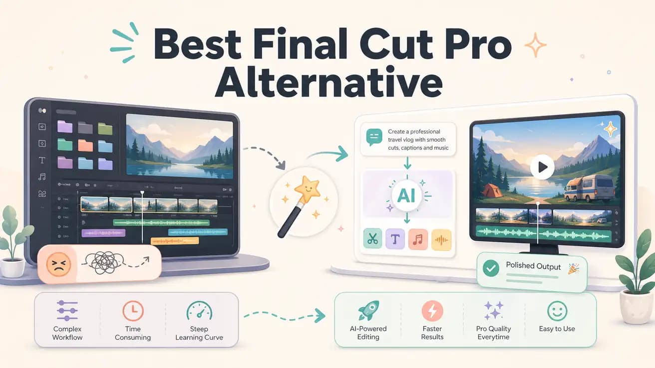 Editly AI editor versus Final Cut Pro Magnetic Timeline