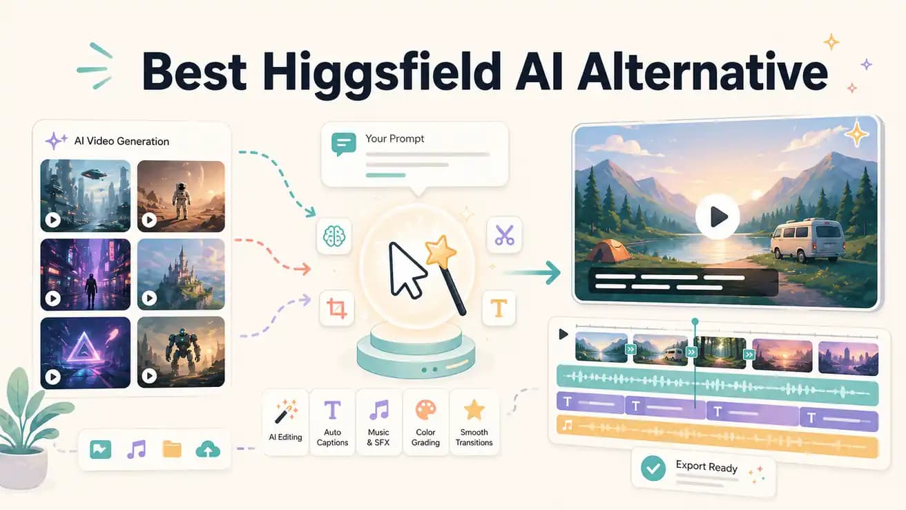 Editly real footage editing versus Higgsfield AI video generation