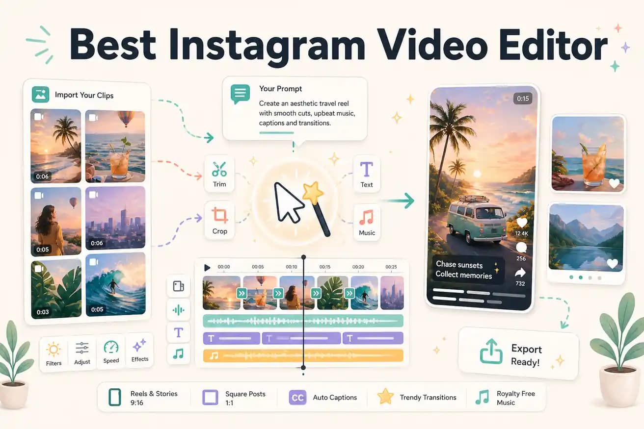 Best Instagram video editor — Editly 9:16 Reels editing workflow