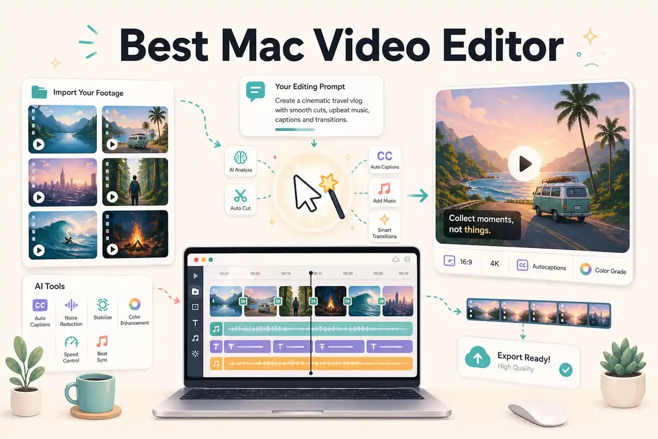 Best Mac video editor — Editly Safari browser versus Final Cut Pro