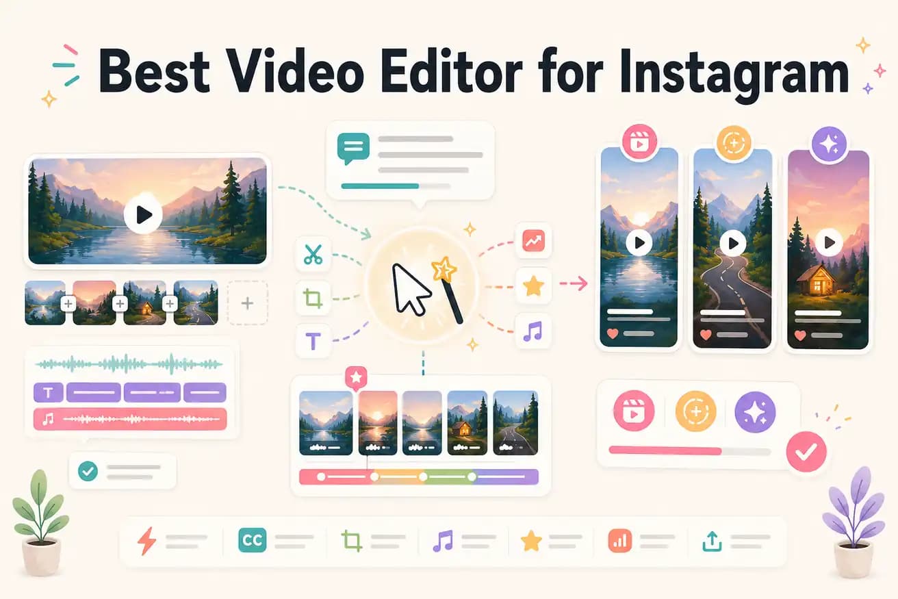 Best video editor for Instagram — Editly 9:16 Reels workflow