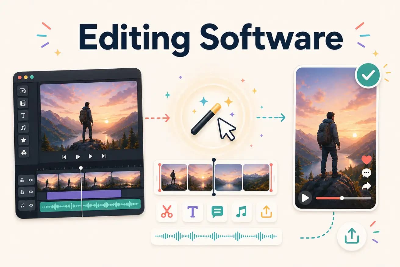 Editing software comparison 2026 — manual NLE vs AI prompt