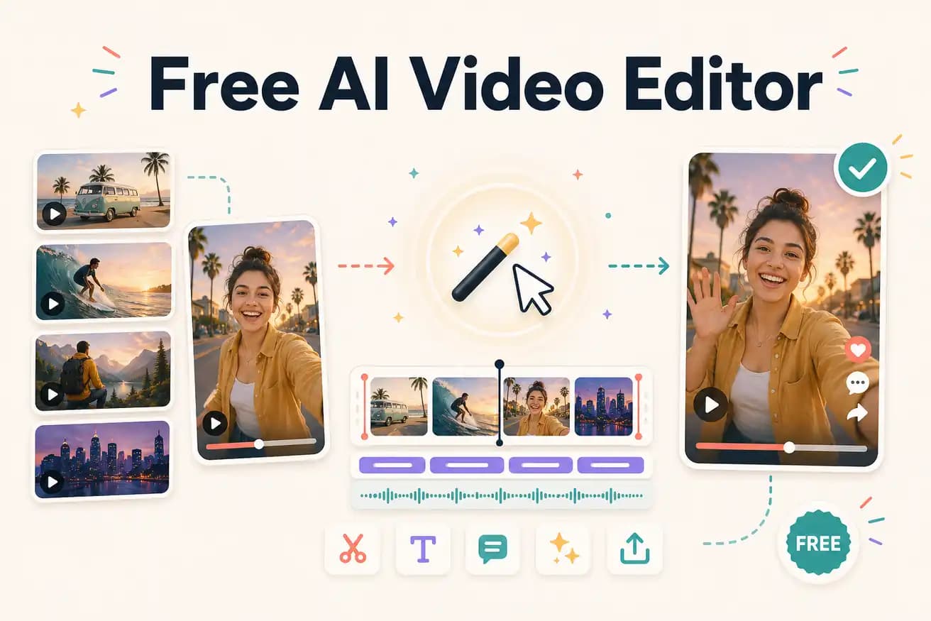 Free AI video editor — Editly prompt interface