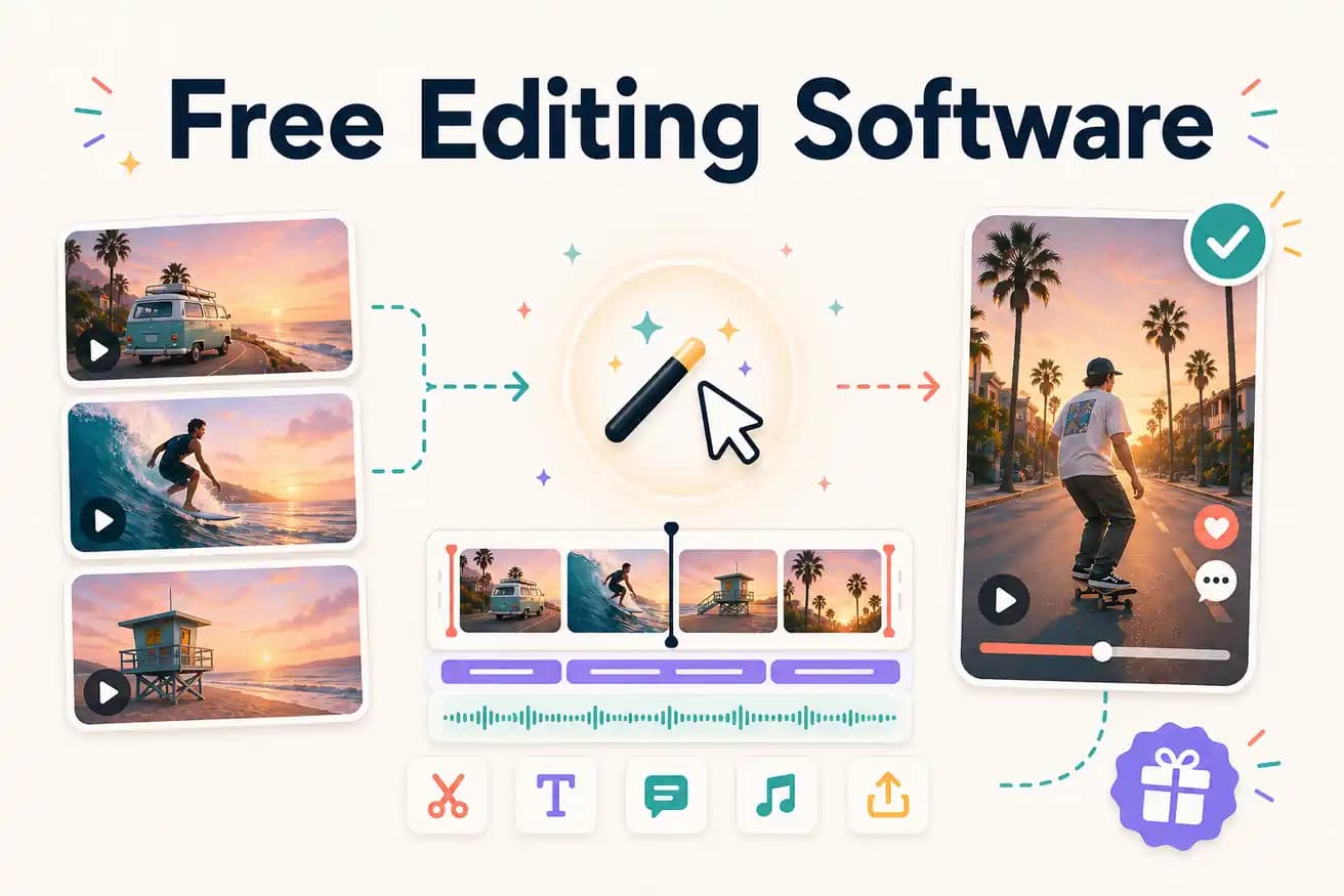Free editing software comparison — manual NLE vs AI automation
