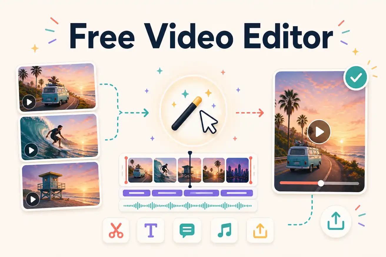 Free video editor comparison — traditional NLE vs AI automation