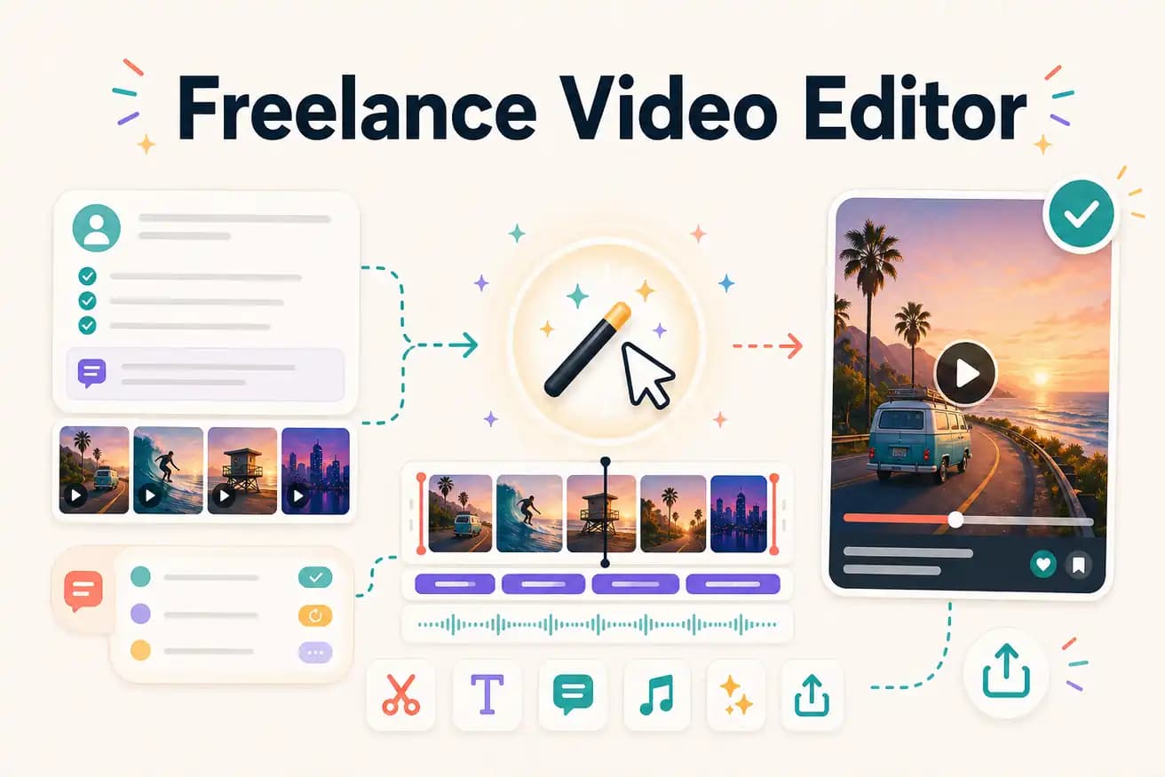 Freelance video editor alternative — Editly AI vs freelancer comparison