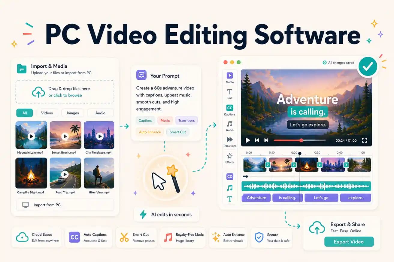 PC video editing software comparison 2026