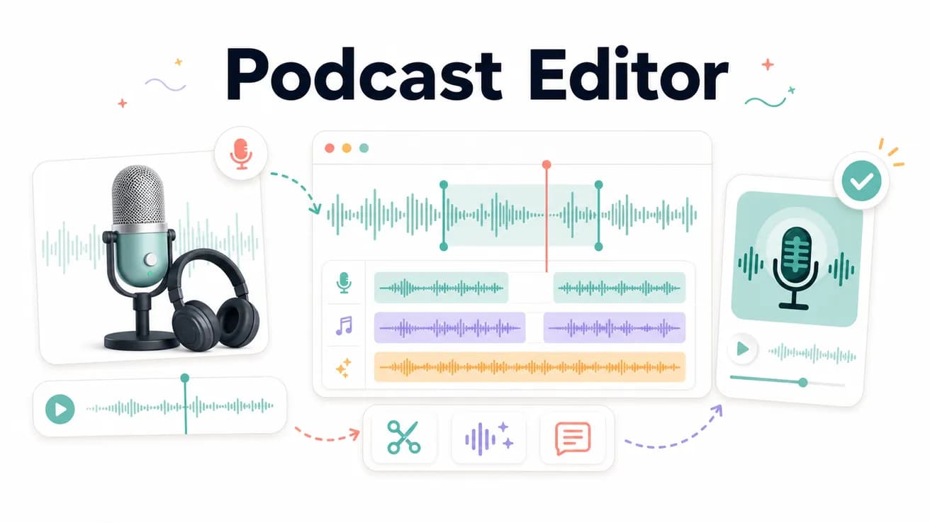 Podcast editor — Editly AI for episode editing and clip creation