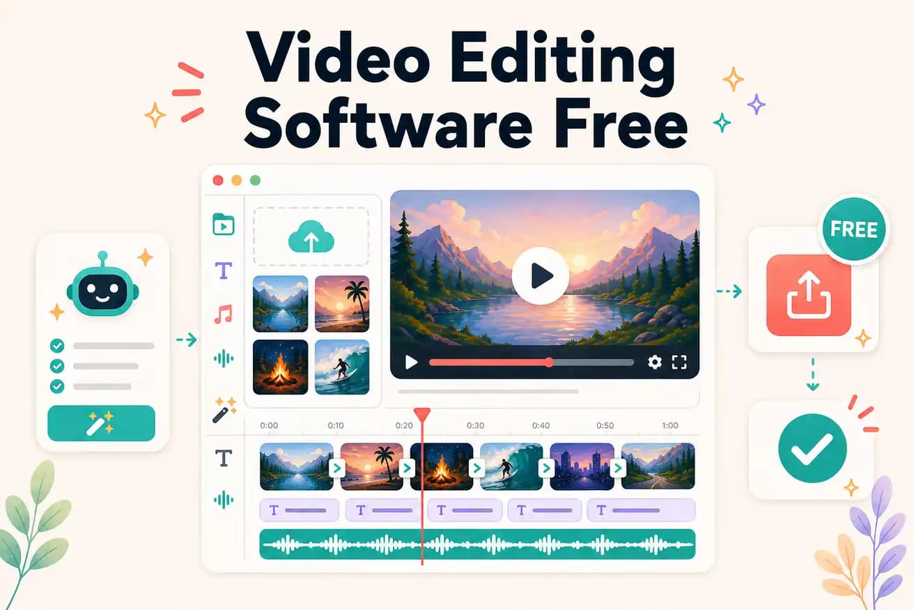 Free video editing software 2026 — DaVinci Resolve vs Editly AI