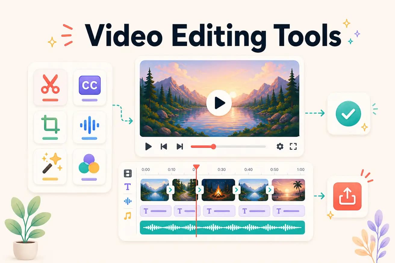Video editing tools spectrum 2026 — NLEs to AI editors