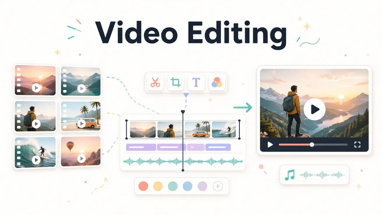 Video editing — traditional timeline vs Editly AI approach