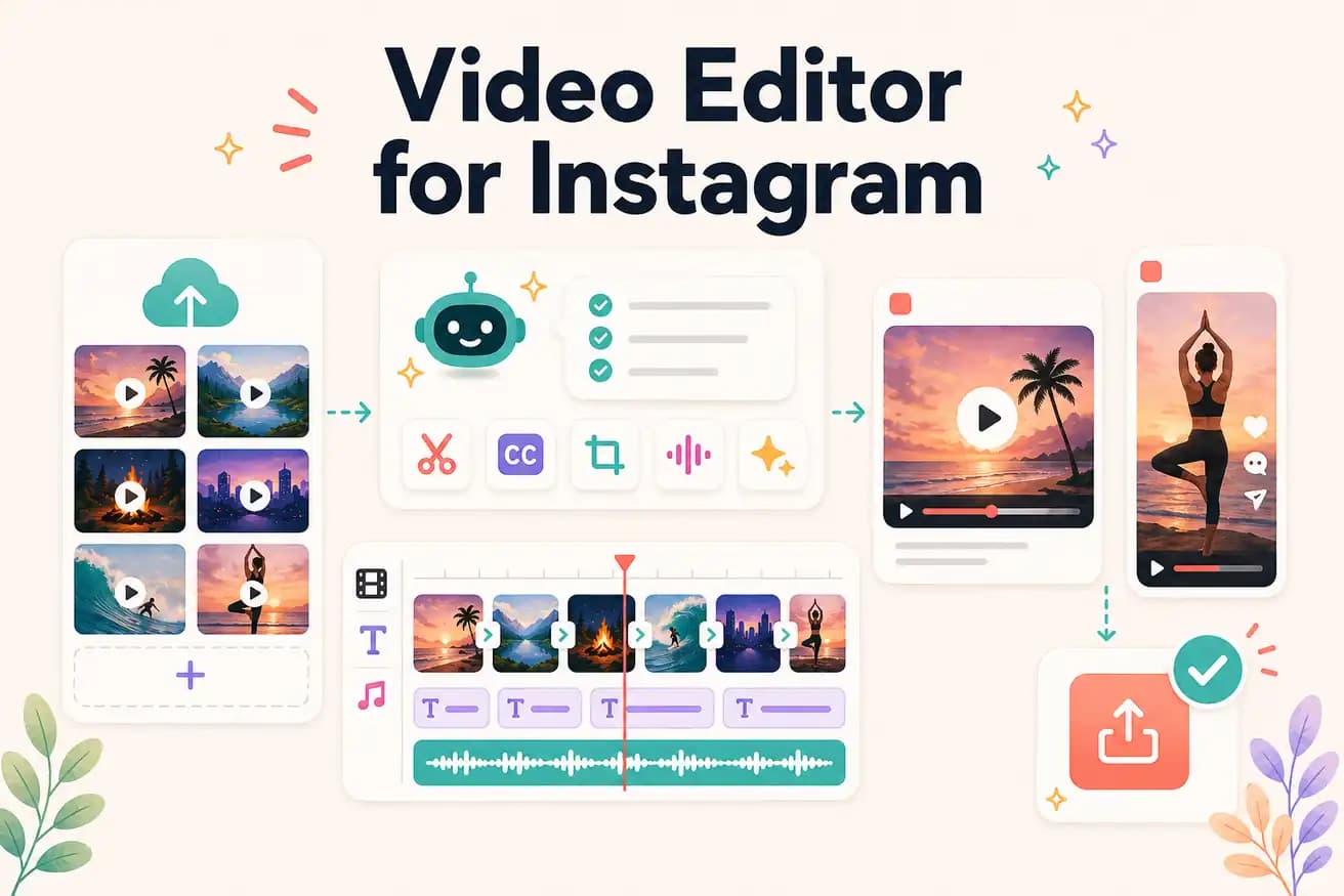 Video editor for Instagram — Editly 9:16 Reels and Stories from footage