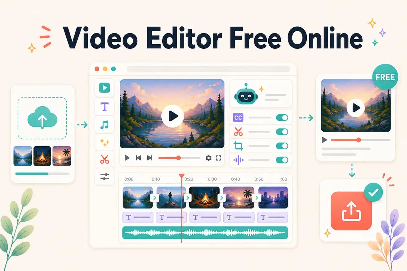 Free online video editor — Editly AI browser interface