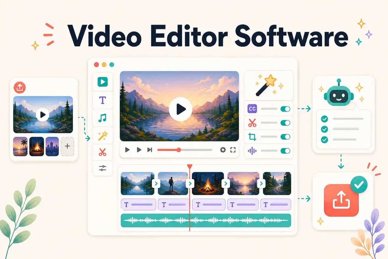 Video editor software comparison 2026 — manual to AI