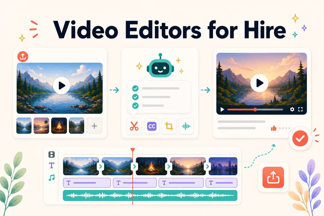 Video editors for hire vs Editly AI alternative