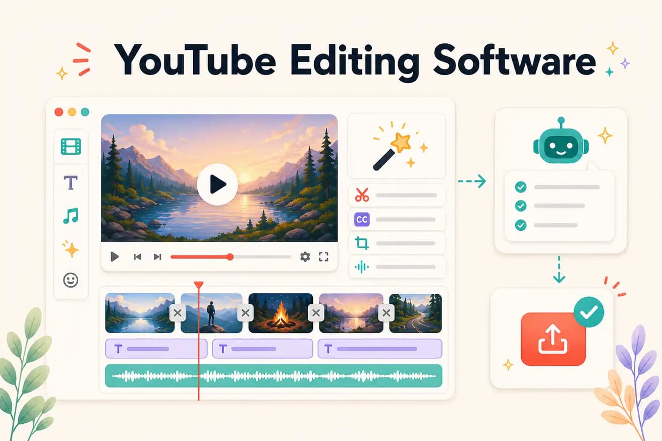YouTube editing software — Editly AI vs traditional timeline editors