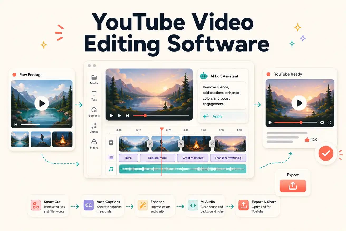 YouTube video editing software comparison 2026