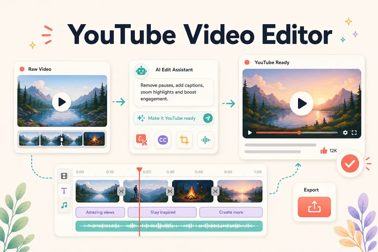 YouTube video editor — Editly AI vs DaVinci Resolve timeline